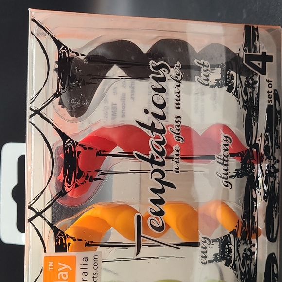 Make My Day Set of 4 Silicone Wine Glass Markers - Picture 3 of 5